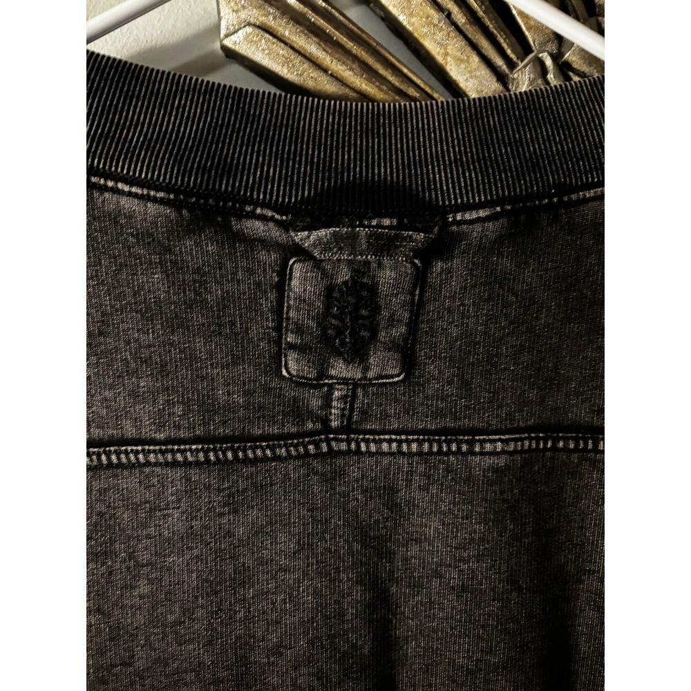 NWT $128 Free People Black Washed V Neck Drawstring Romper Jumpsuit Size L - Picture 6 of 10